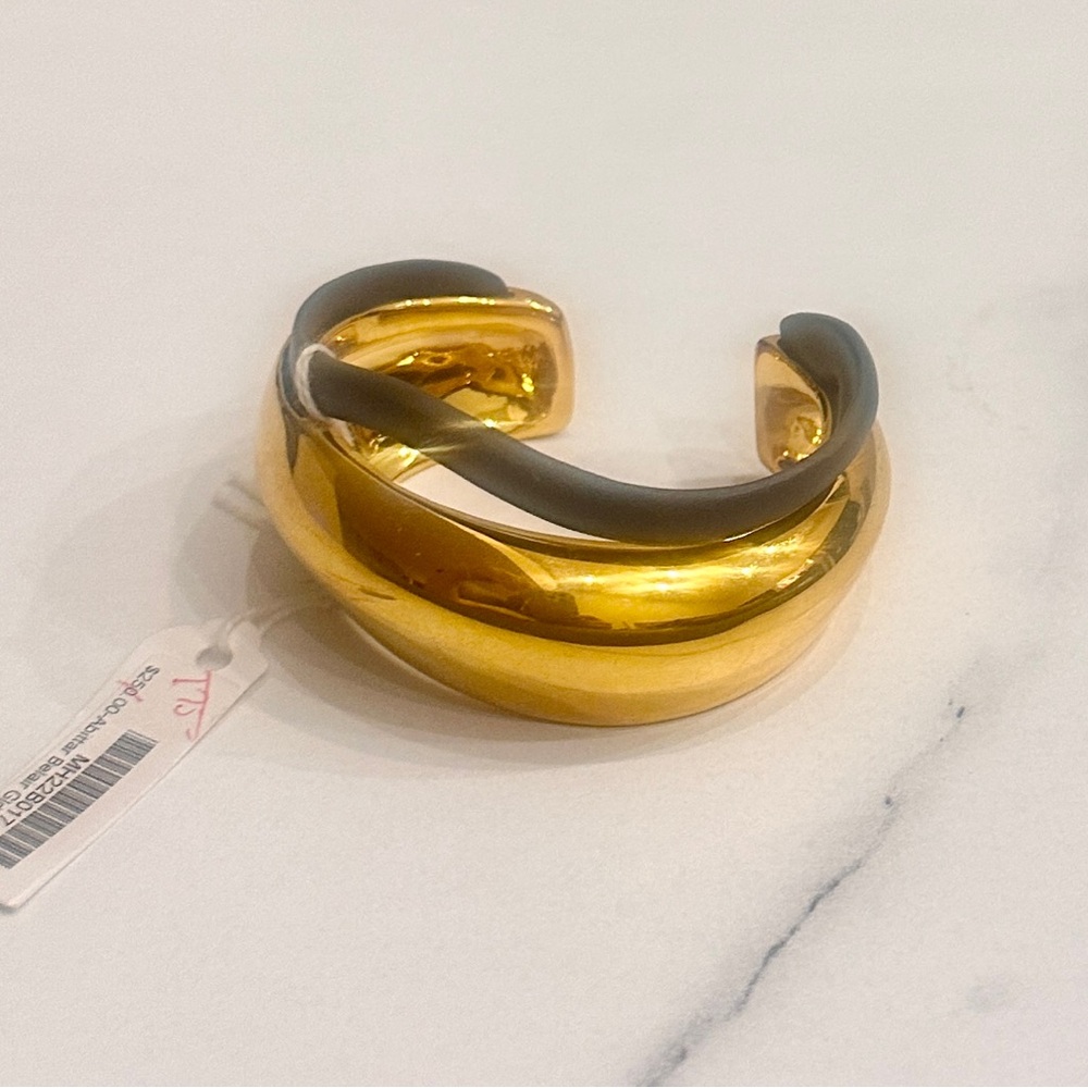 Alexis Bittar Gold and Black Cuff Bracelet